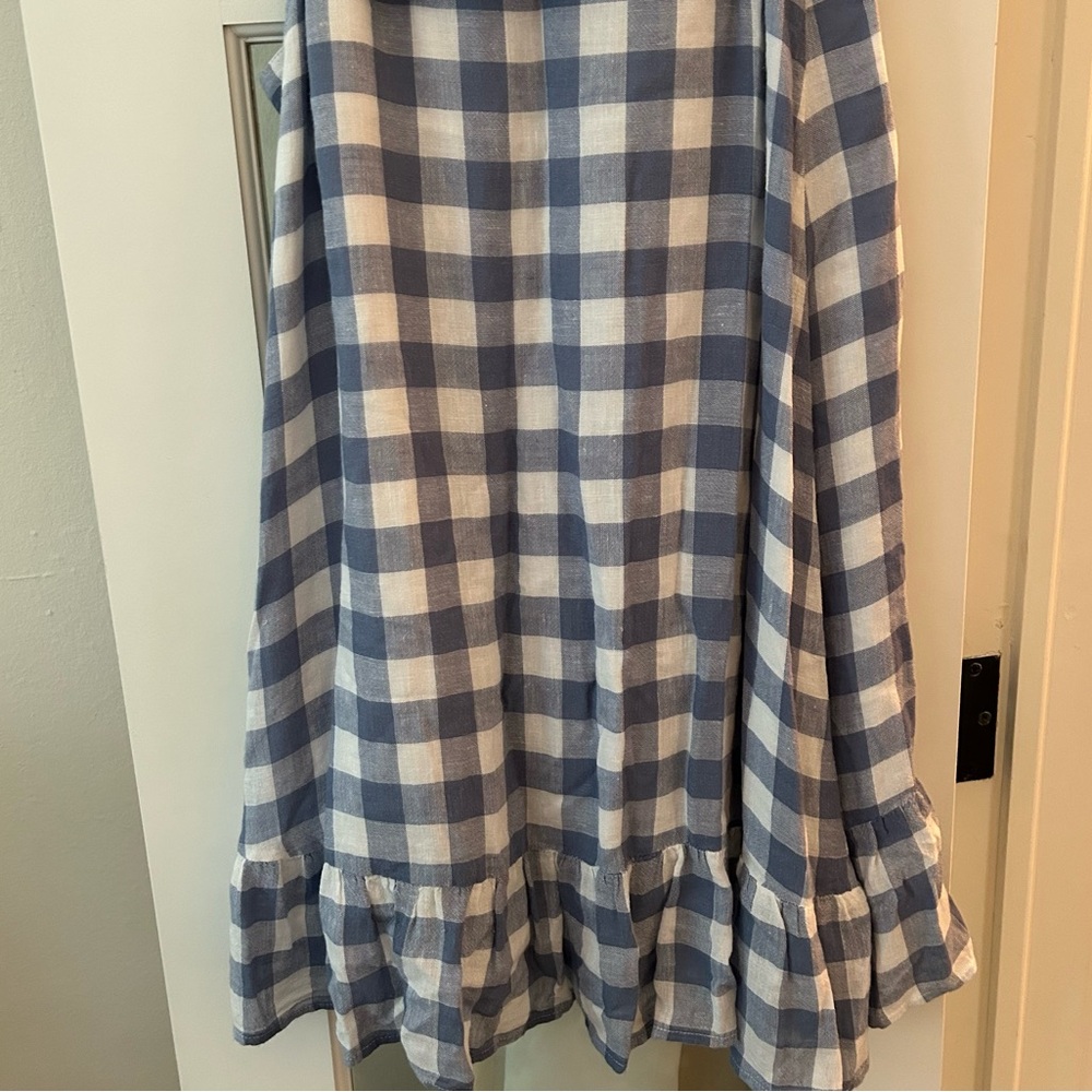 Rails Brigitte Belted Wrap Dress in Periwinkle & White Check Size XS - Picture 9 of 16